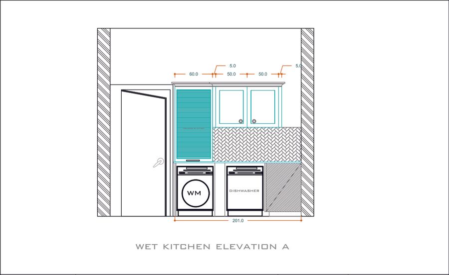Wet Kitchen Elevation A